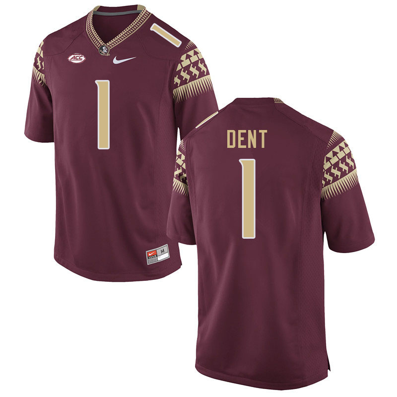 Men #1 Akeem Dent Florida State Seminoles College Football Jerseys Stitched-Garnet